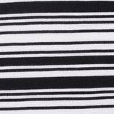 Black Horizontal-Stripe Jersey Knit, Viscose