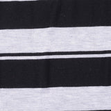 Black Horizontal-Stripe Jersey Knit, Viscose-Poly