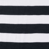 Black Horizontal-Stripe Jersey Knit, Polyester
