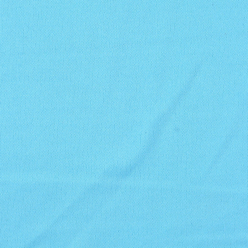 100% Polyester Interlock Knit Fabric, 130 gsm, 155 cm — Blue