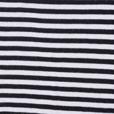 Black Horizontal-Stripe Jersey Knit, Cotton-Modal