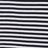 Black Horizontal-Stripe Jersey Knit, Cotton-Modal — texture
