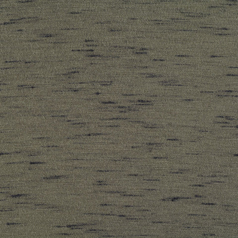 Khaki Flecks Jersey Knit, Viscose-Poly