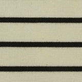 Black Horizontal-Stripe Ponte Knit, Cotton-Poly