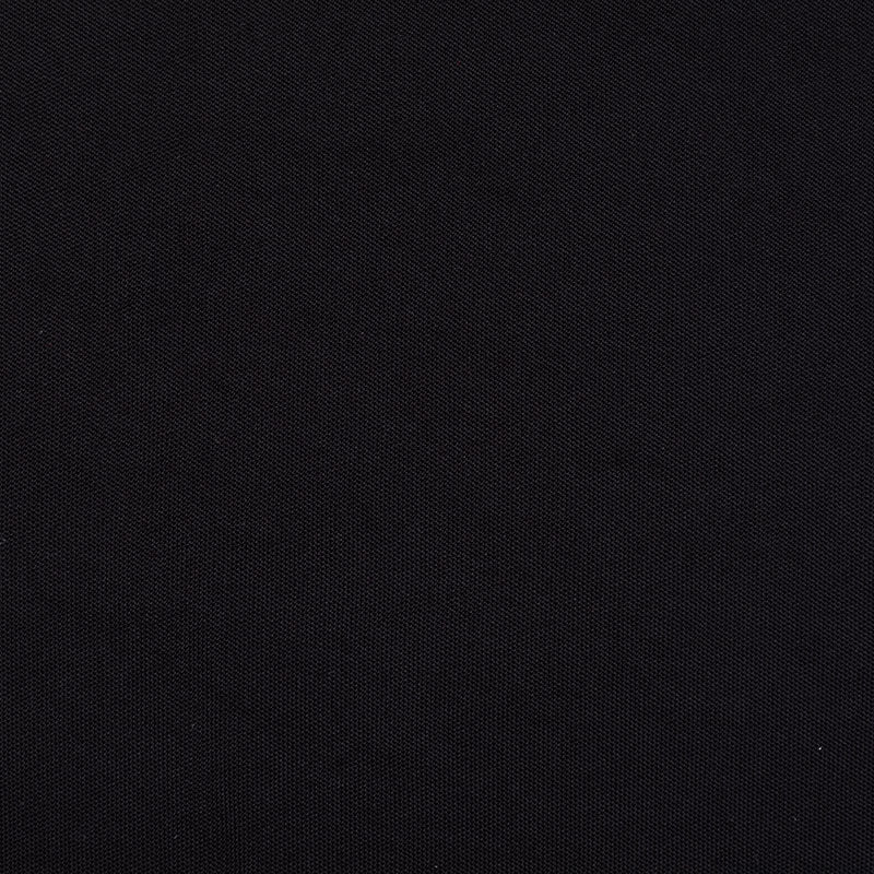 Polyester Stretch Linen-Look Fabric, 200 gsm, 175 cm — Black