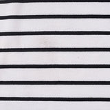 Black Horizontal-Stripe Ponte Knit, Poly-Viscose — texture