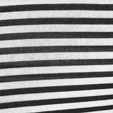 Black Horizontal-Stripe Chunky Knit, Poly-Viscose — texture