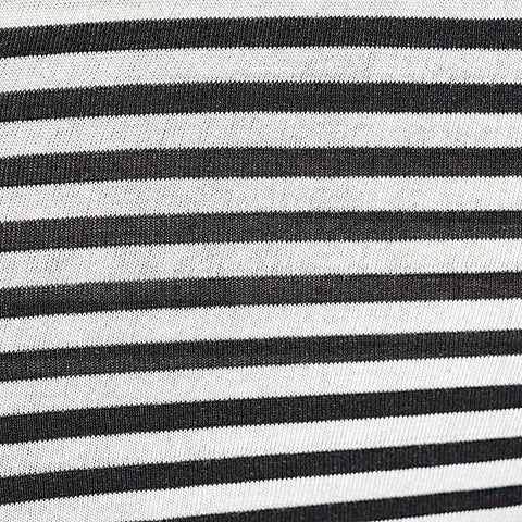 Black Horizontal-Stripe Chunky Knit, Poly-Viscose, 170 gsm, 160 cm, ref EF-3274