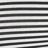 Black Horizontal-Stripe Chunky Knit, Poly-Viscose