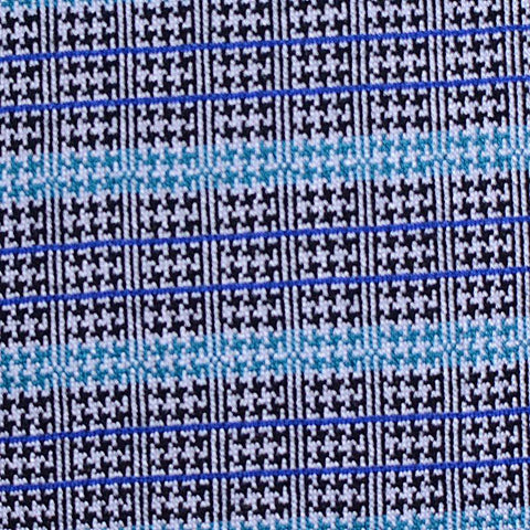 Black Horizontal-Stripe Jacquard, Poly-Cotton, 176 gsm