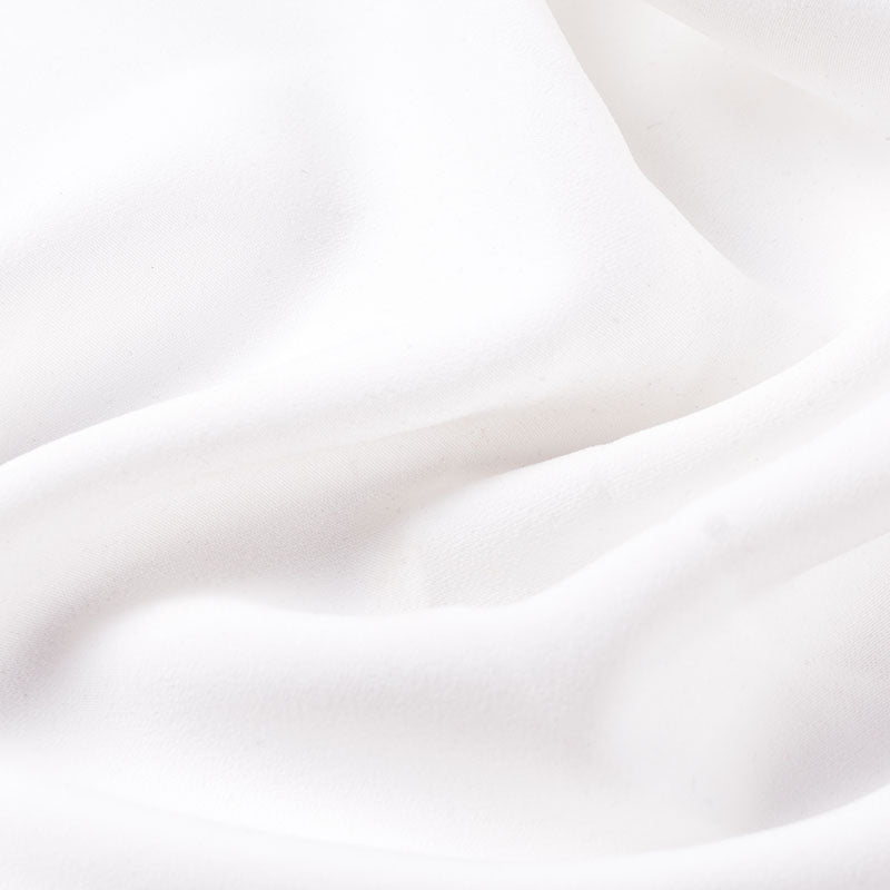 Polyester Stretch Chiffon Fabric, 215 gsm, 150 cm — White