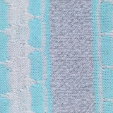 Light Blue Vertical-Stripe Chunky Knit, Cotton