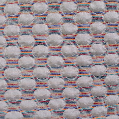White Dots Jacquard, Poly-Cotton, 430 gsm
