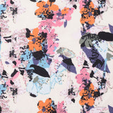 Orange Abstract-Floral Woven, Polyester