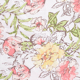 Pink Floral Woven, Polyester — texture