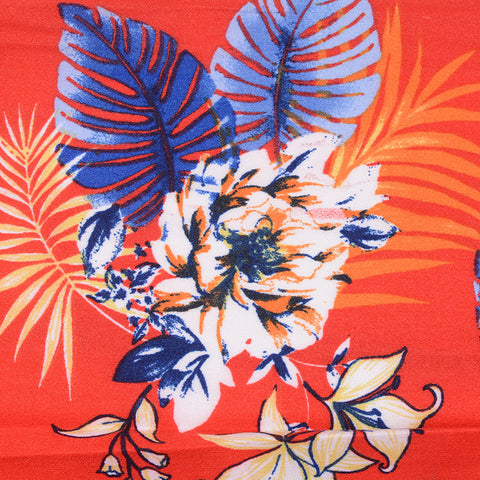 Blue Bold-Floral Woven, Polyester
