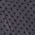 Fine Dotted 100% Polyester Chiffon Fabric, 144 cm — Grey