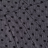 Fine Dotted 100% Polyester Chiffon Fabric, 144 cm — Grey