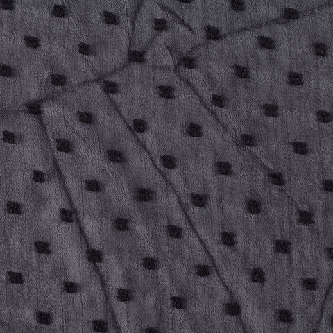 Fine Dotted 100% Polyester Chiffon Fabric, 144 cm — Grey