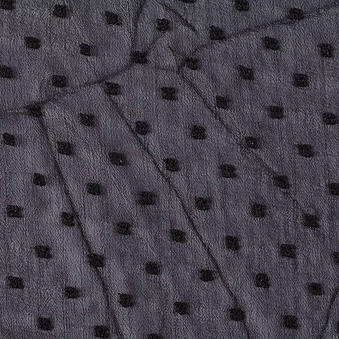 Fine Dotted 100% Polyester Chiffon Fabric, 144 cm — Grey