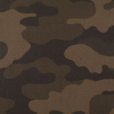 Brown Camo Woven, Poly-Cotton