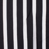 Black Vertical-Stripe Woven, Polyester