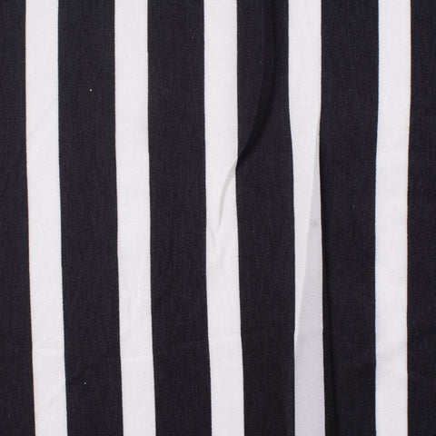 Black Vertical-Stripe Woven, Polyester, 110 gsm, 144 cm