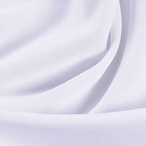 Polyester Stretch Scuba Knit Fabric, 198 gsm, 160 cm — White