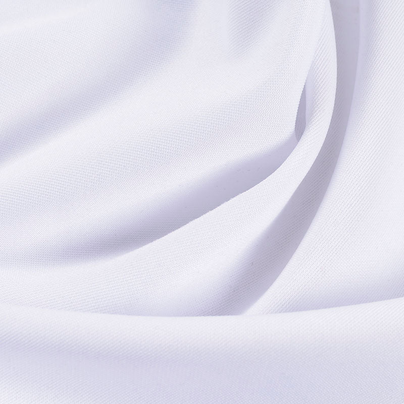 Polyester Stretch Scuba Knit Fabric, 198 gsm, 160 cm — White