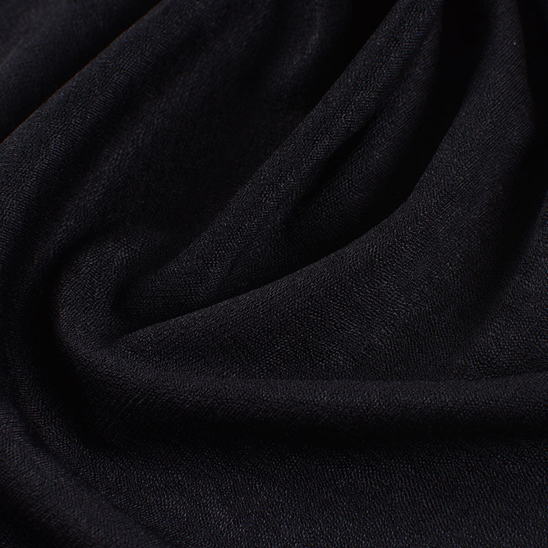 100% Polyester Interlock Knit Fabric, 120 gsm, 160 cm — Black