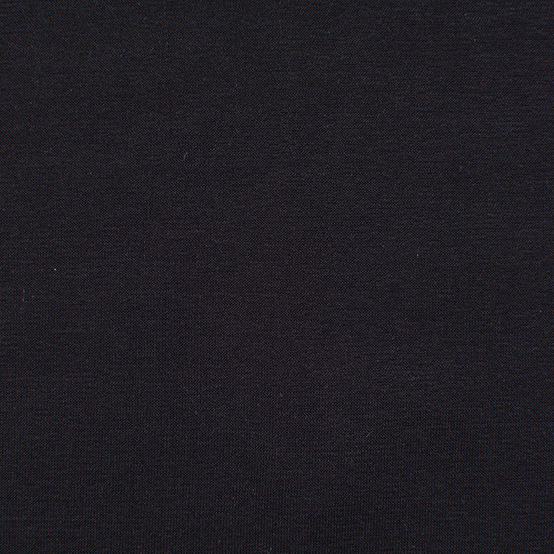 Polyester Stretch Linen-Look Fabric, 174 gsm, 165 cm — Black