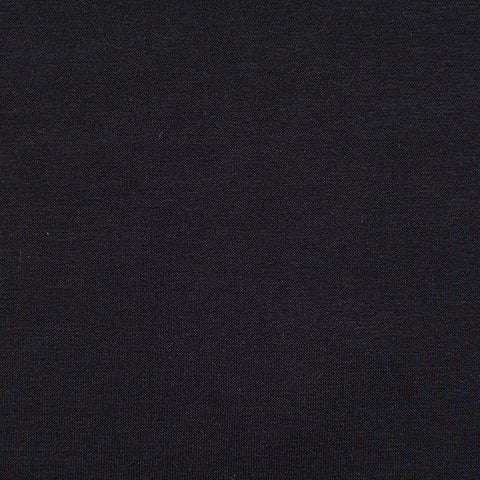 Polyester Stretch Linen-Look Fabric, 174 gsm, 165 cm — Black