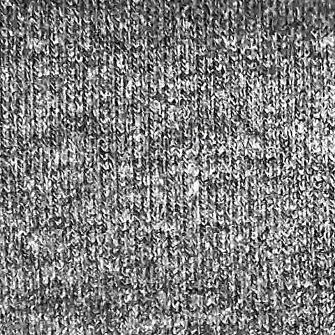 Heathered Grey Marl Rib Knit, Poly-Cotton, 258 gsm