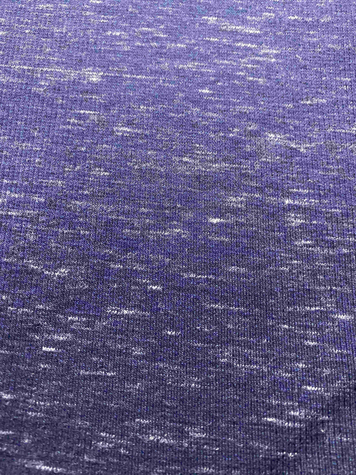 Purple Heathered-Marl Rib Knit, Cotton-Poly