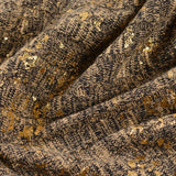 Gold Marl Rib Knit, Poly-Viscose