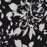 Black Floral Rib Knit, Polyester