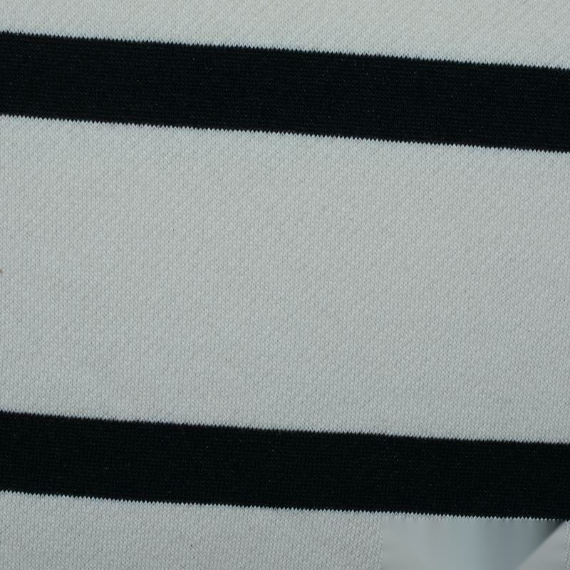 Black Horizontal-Stripe French Terry