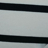 Black Horizontal-Stripe French Terry