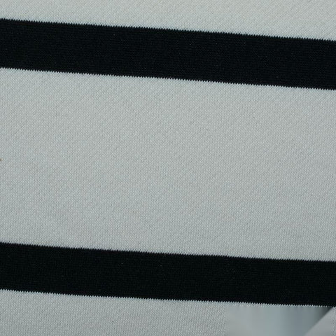 Black Horizontal-Stripe French Terry