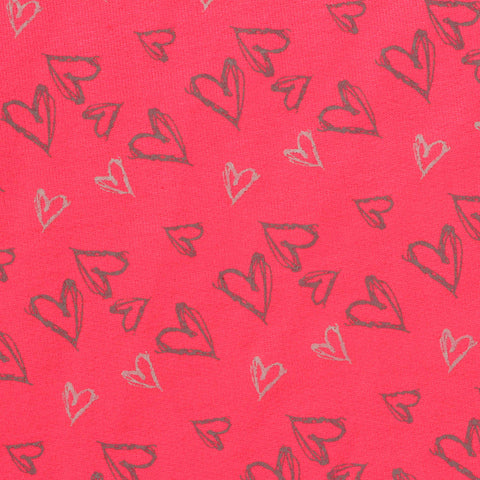 Grey Heart French Terry, Cotton