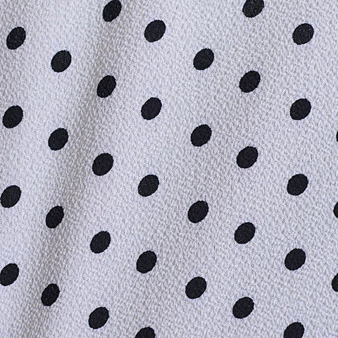 Black Dots Chiffon, Polyester, 125 gsm, 150 cm