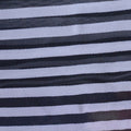 Black Horizontal-Stripe Chiffon, Polyester
