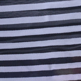 Black Horizontal-Stripe Chiffon, Polyester