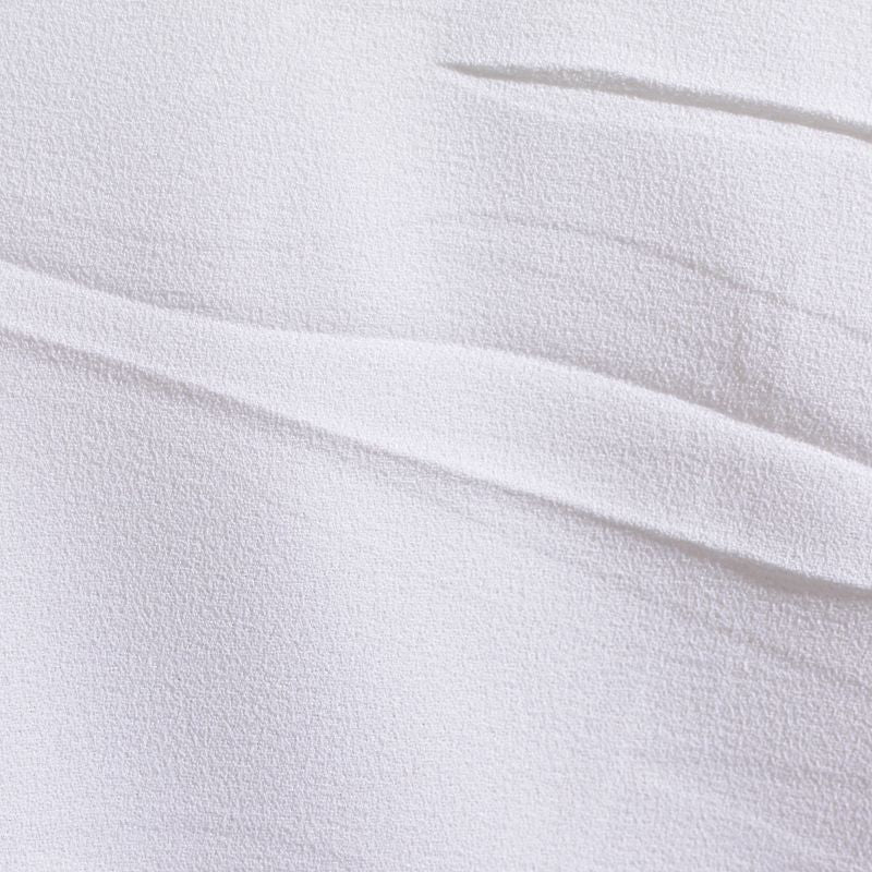 Polyester Stretch Linen-Look Fabric, 160 gsm, 150 cm — White