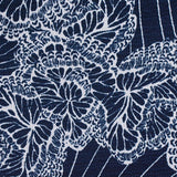 Navy Floral Jacquard, Polyester