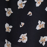 White Floral Linen-Look, Polyester