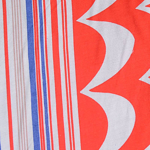 Red Stripes Woven, Viscose