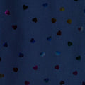 Navy Iridescent-Heart Woven, Viscose