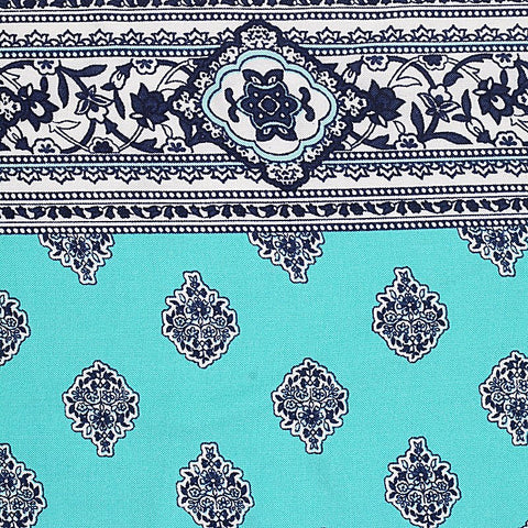 Navy Floral Woven, Viscose
