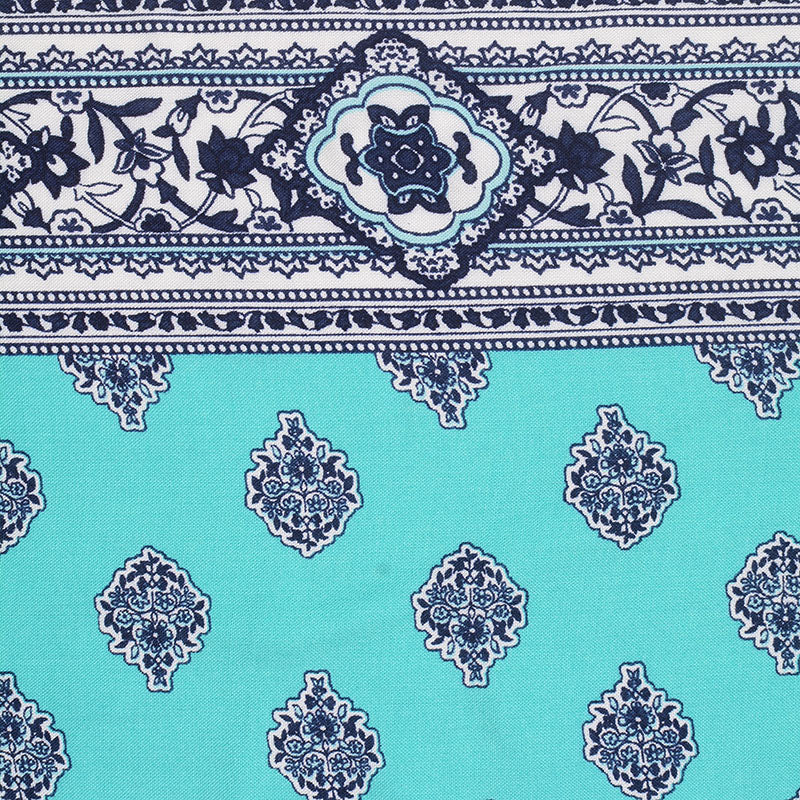Navy Floral Woven, Viscose